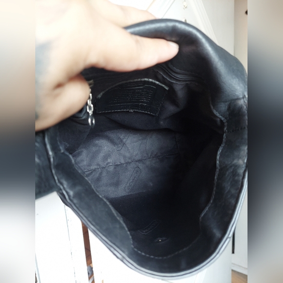 Vintage Coach Black Lexington Small Flap Crossbody 4185 Italy 🖤🇮🇹 - Picture 12 of 16